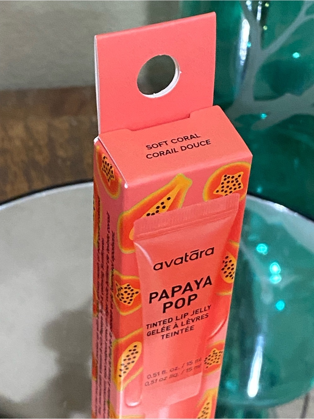 Avatara Papaya Pop Tinted Lip Jelly in Soft Coral, new! - Picture 4 of 8